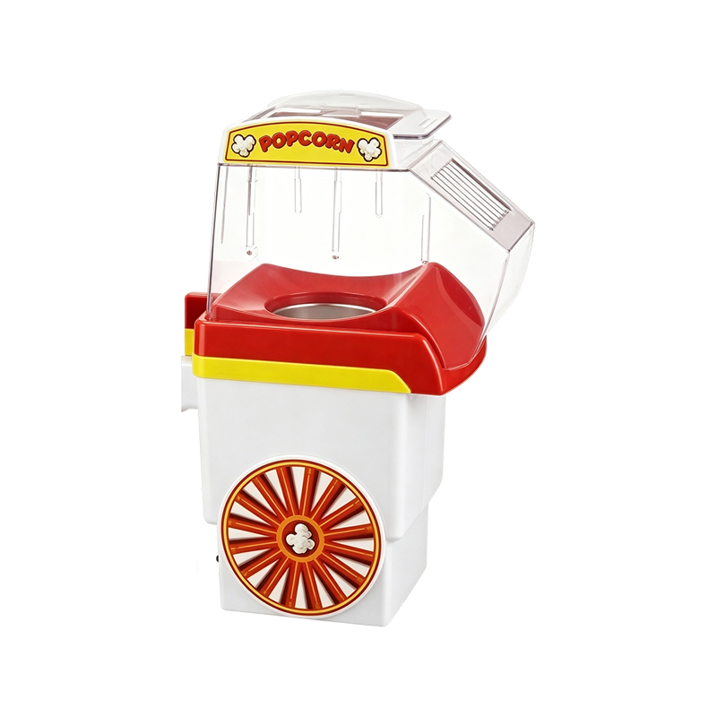 Máquina para hacer palomitas de maíz clásicas verticales de color rojo y plateado de 1200 W Máquina para hacer palomitas de maíz clásicas verticales de color rojo y plateado de 1200 W